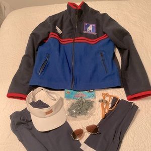 Full Ted Lasso Costume! Jacket, pants, hat, sunglasses, whistle, army figures